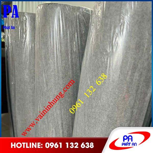 Vải nỉ xám cuộn không keo